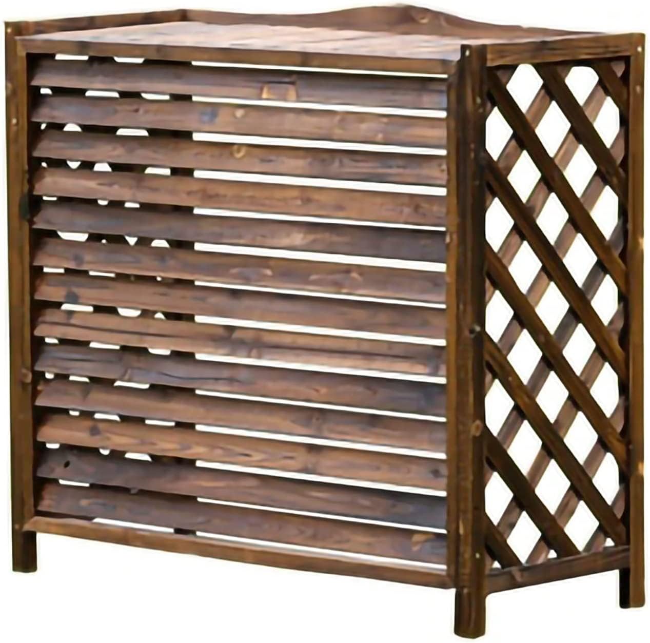Cache-climatiseur extérieur bois - Solution durable brise-vue 80cm