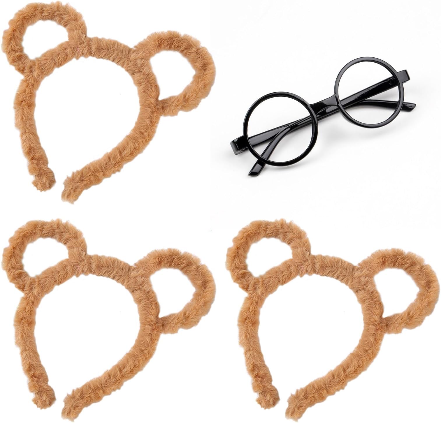 GWAWG 4 Pcs Movie Party Dress Chipmunk Costumes Set Contain 1 Pcs Chipmunk and 1 Pcs Chipmunk Headbands Costume Accessory Fancy Dress Party Adults Headband