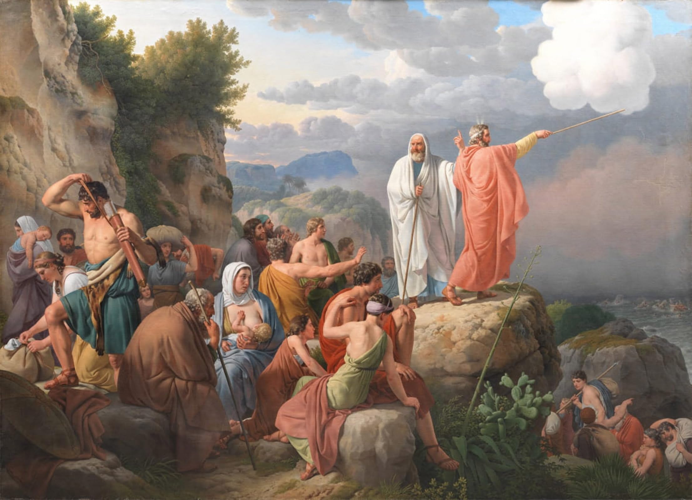 Cuadro en lienzo Moisés de CW Eckersberg para pared de dormitorio, 60x90cm 5