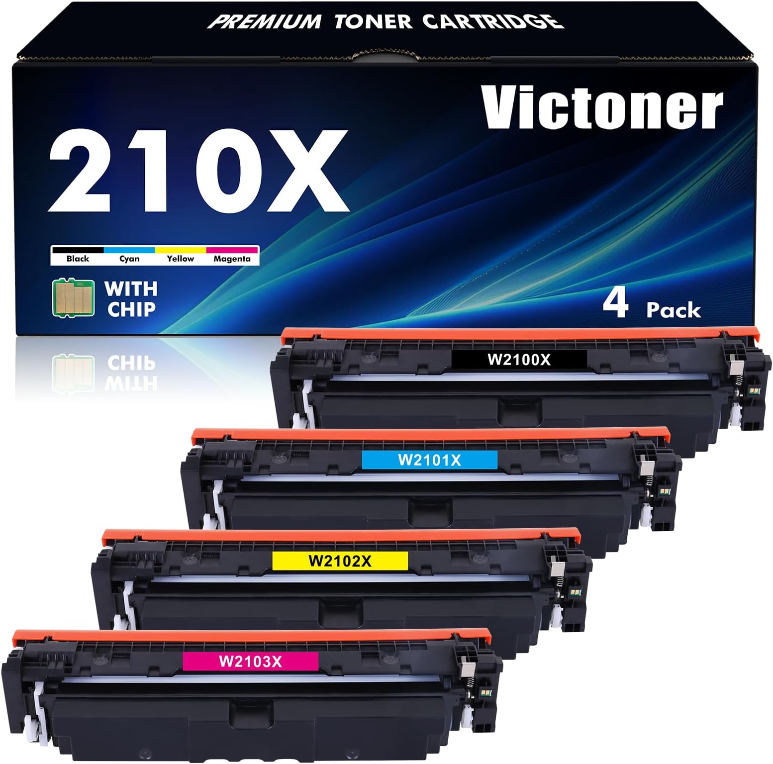 Amazon.com: 210X Toner Cartridges 2 Pack Black (with Chip) High Yield ...