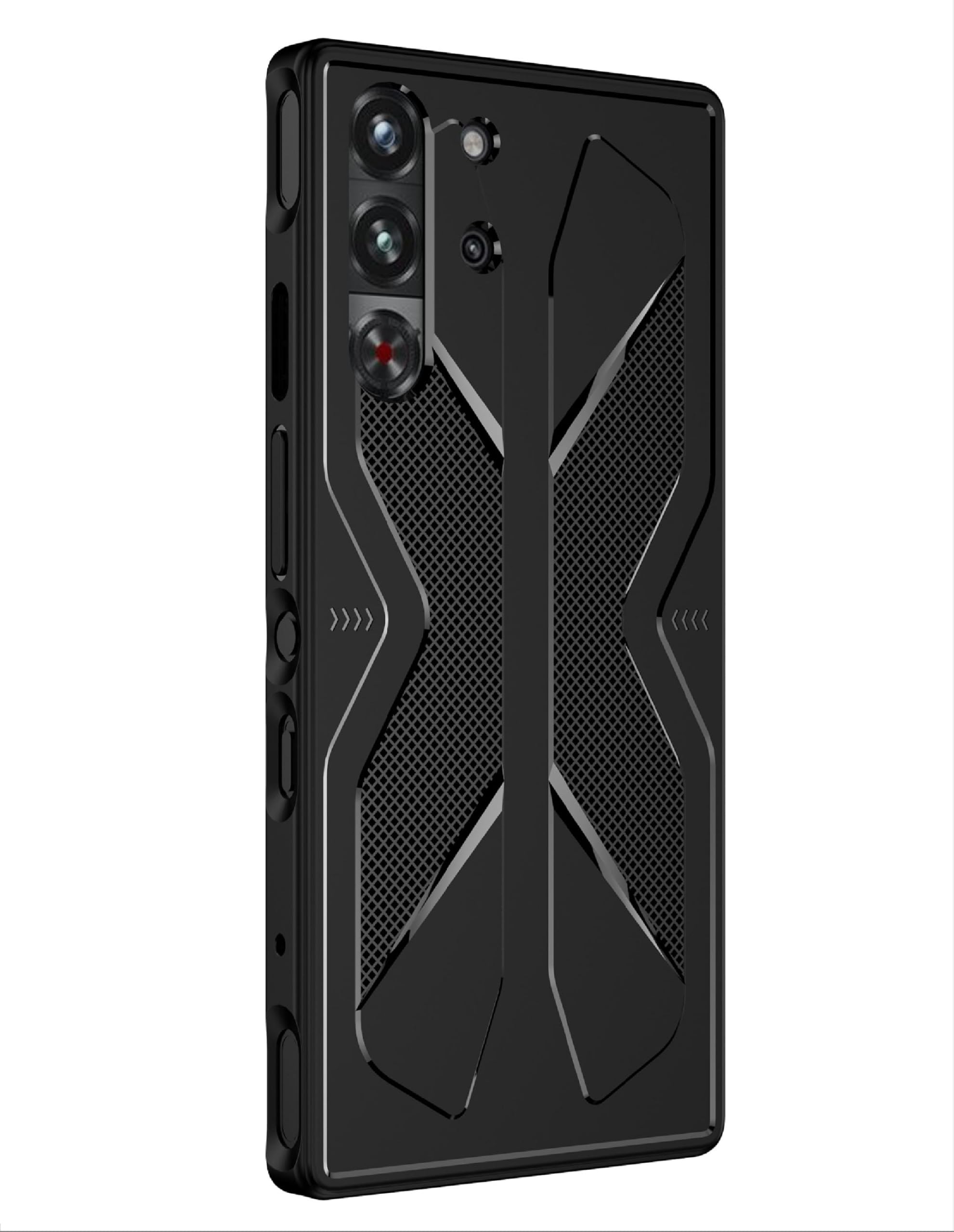 Cresee Custodia per Red Magic 9 Pro/Red Magic 9S Pro, retro rigido traslucido opaco + morbido paraurti in TPU antiurto per nubia RedMagic 9 Pro /9S Pro, nero ghiaccio