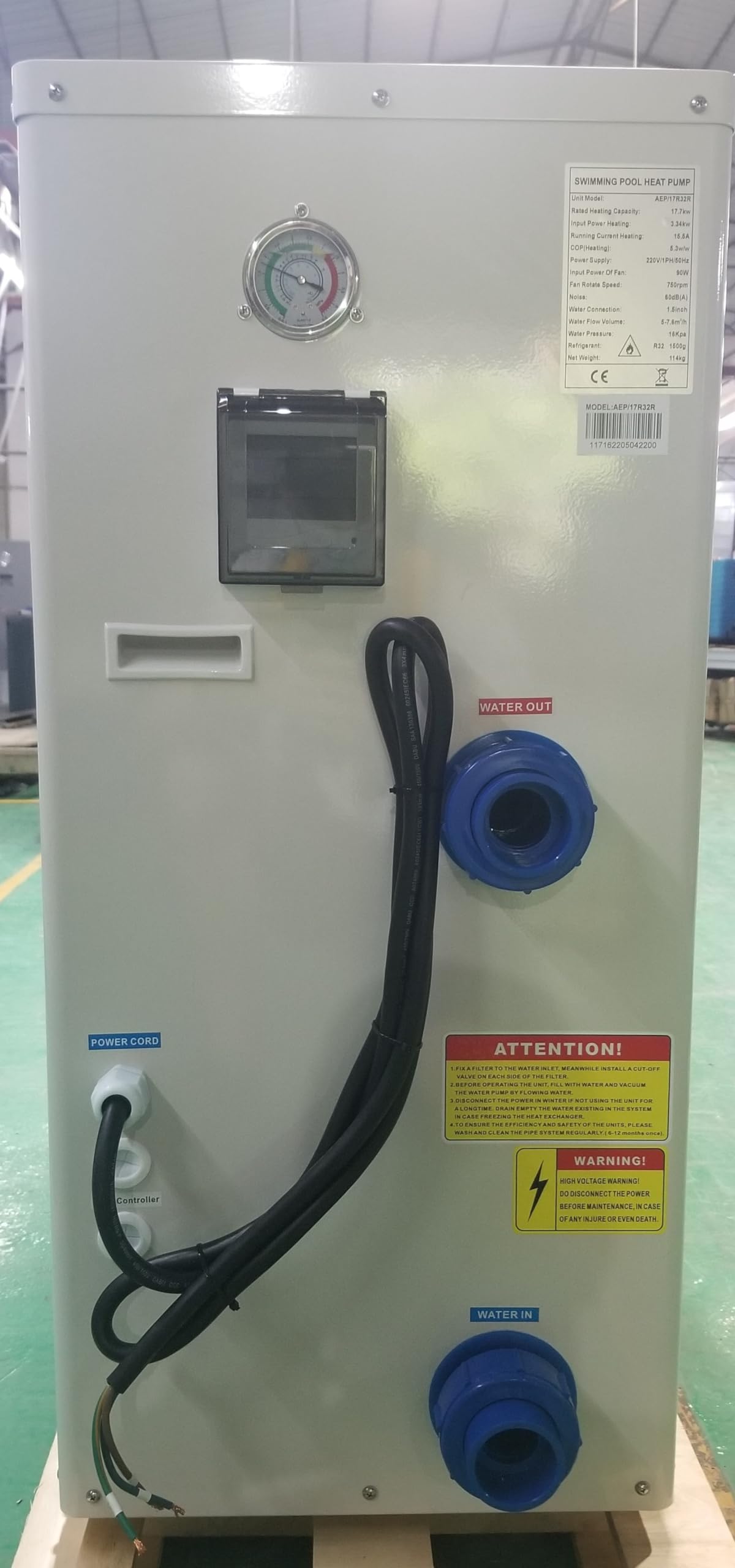 Pompe à chaleur piscine 17kw R32