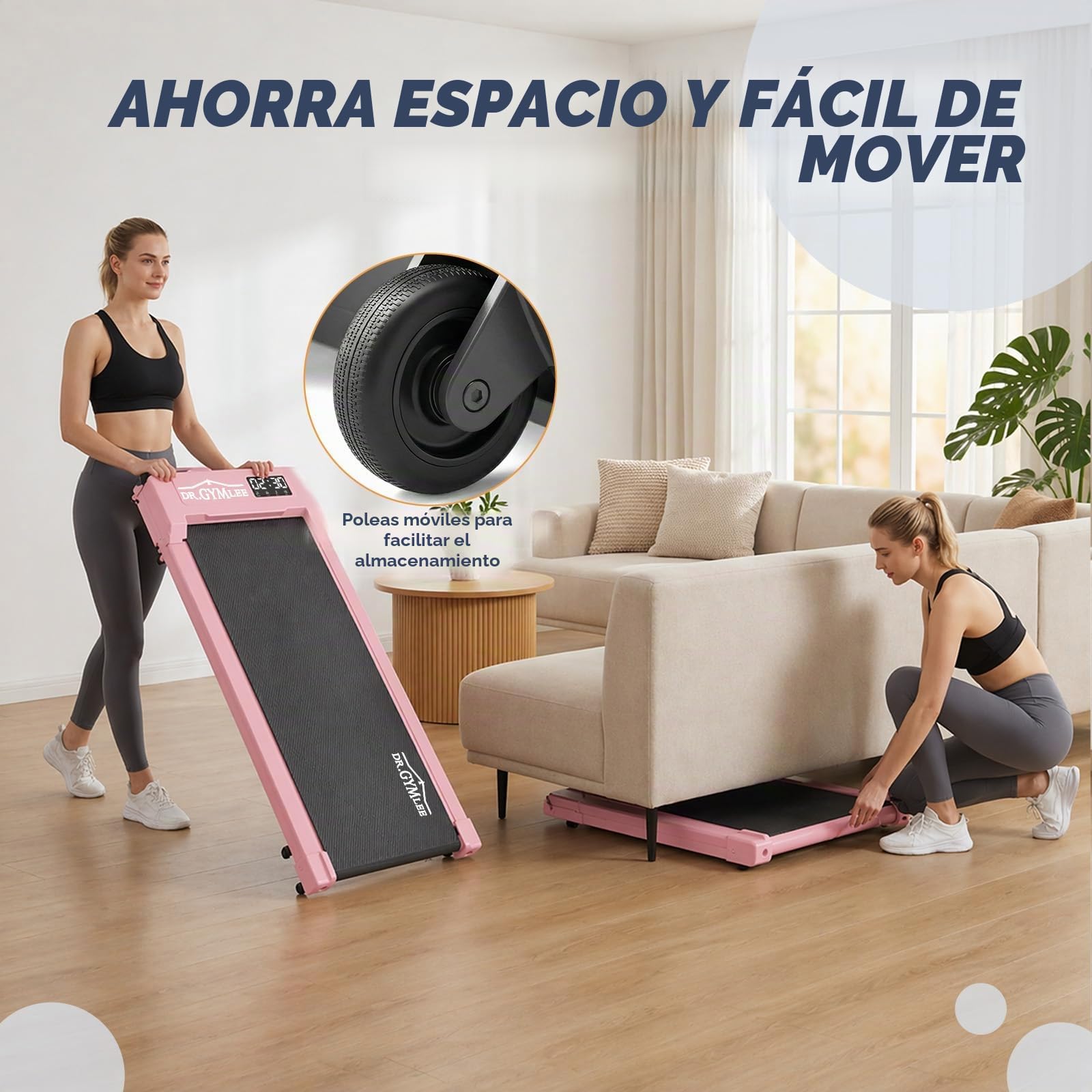 Cinta de Correr/Alfombrilla para Caminar con Motor silencioso para Uso doméstico, Pantalla y Control LED, diseño Que Ahorra Espacio para Caminar y Correr, Alta Capacidad de Carga.