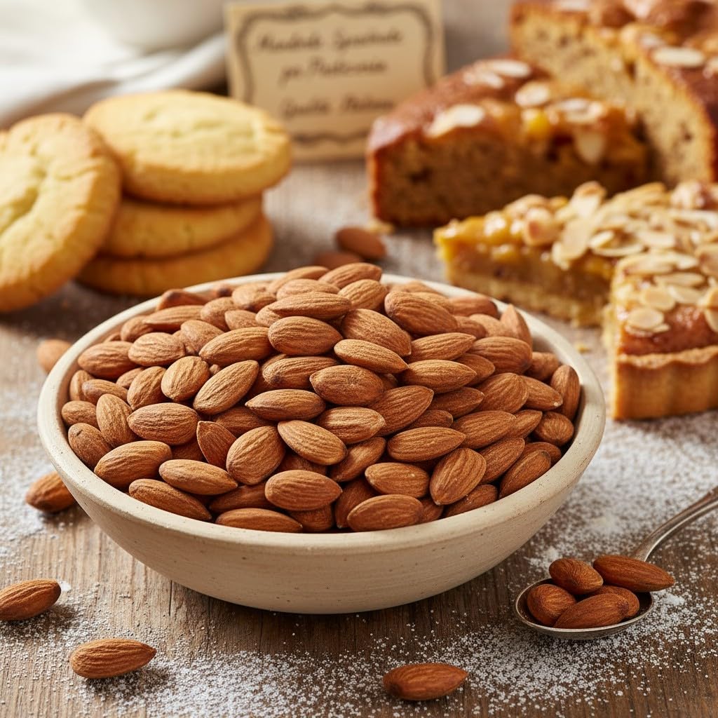 Artegustando-Mandorle Sgusciate Dolci Calibrate 1 kg Alta Qualità Origine Italia, Naturali e Senza Conservanti - Perfette per Cucina e Snack