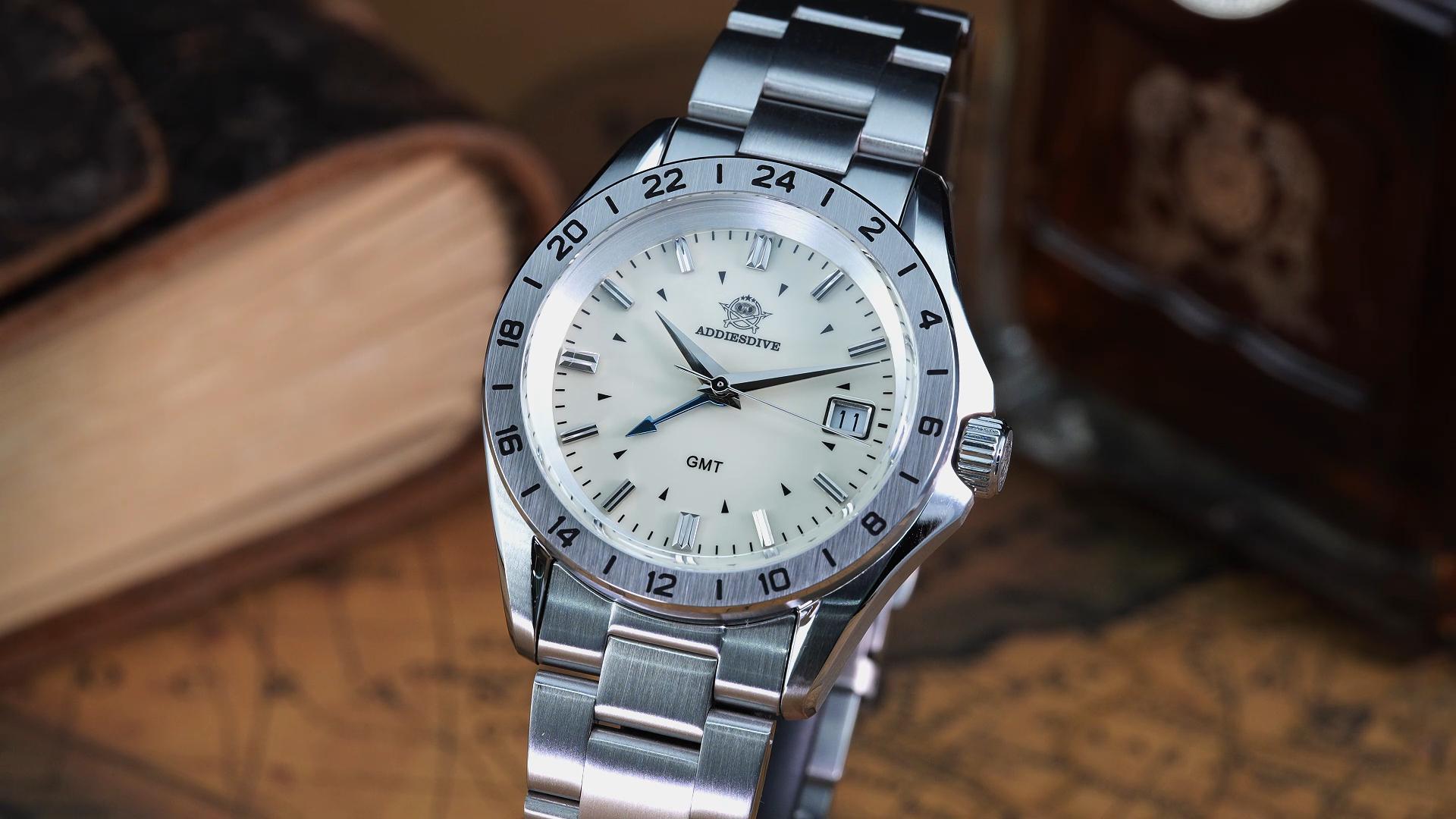 ADDIESDIVE Orologio Uomo Subacqueo Quartz Cinturino Acciaio