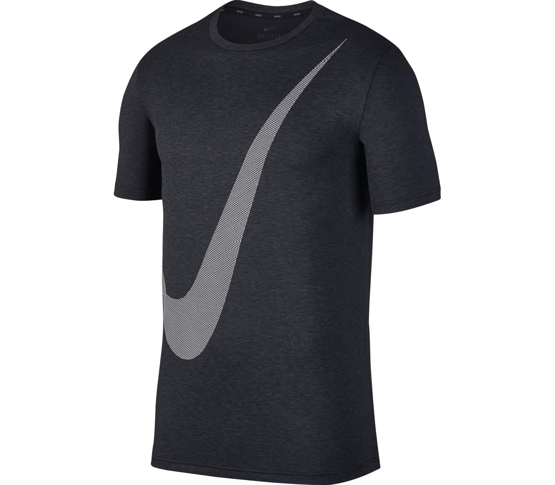 Nike Herren T-Shirt Breathe Dry, Black/Anthracite/White, L, AJ6881-010