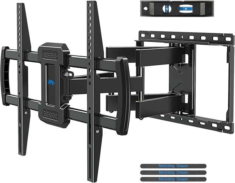 TV Wall Mount UL Listed for 42-84 Inch Flat Screen TV | Full Motion Mount Bracket Swivel Articulating Arms, Max VESA 600x400mm and 100 LBS, Fits 16” Stud, US-Based Customer Service