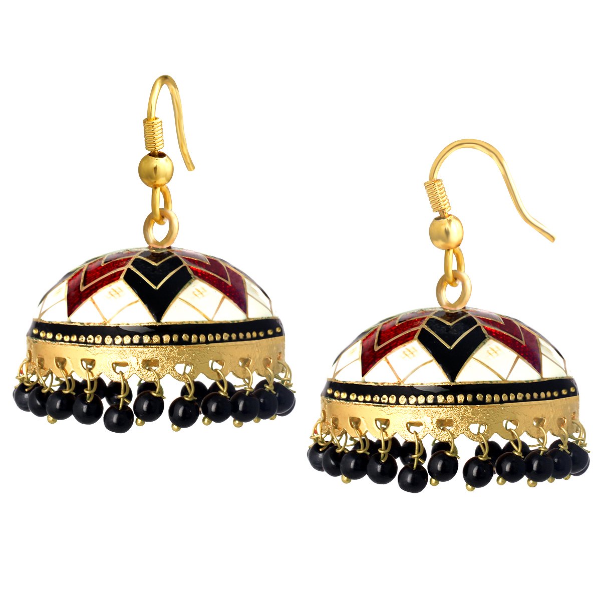 Spargz Traditional Alloy Multicolour Gold Plated Glossy Finish Meenakari Jhumki Earring for Women (B071LRHKFQ) Amazon Price History, Amazon Price Tracker