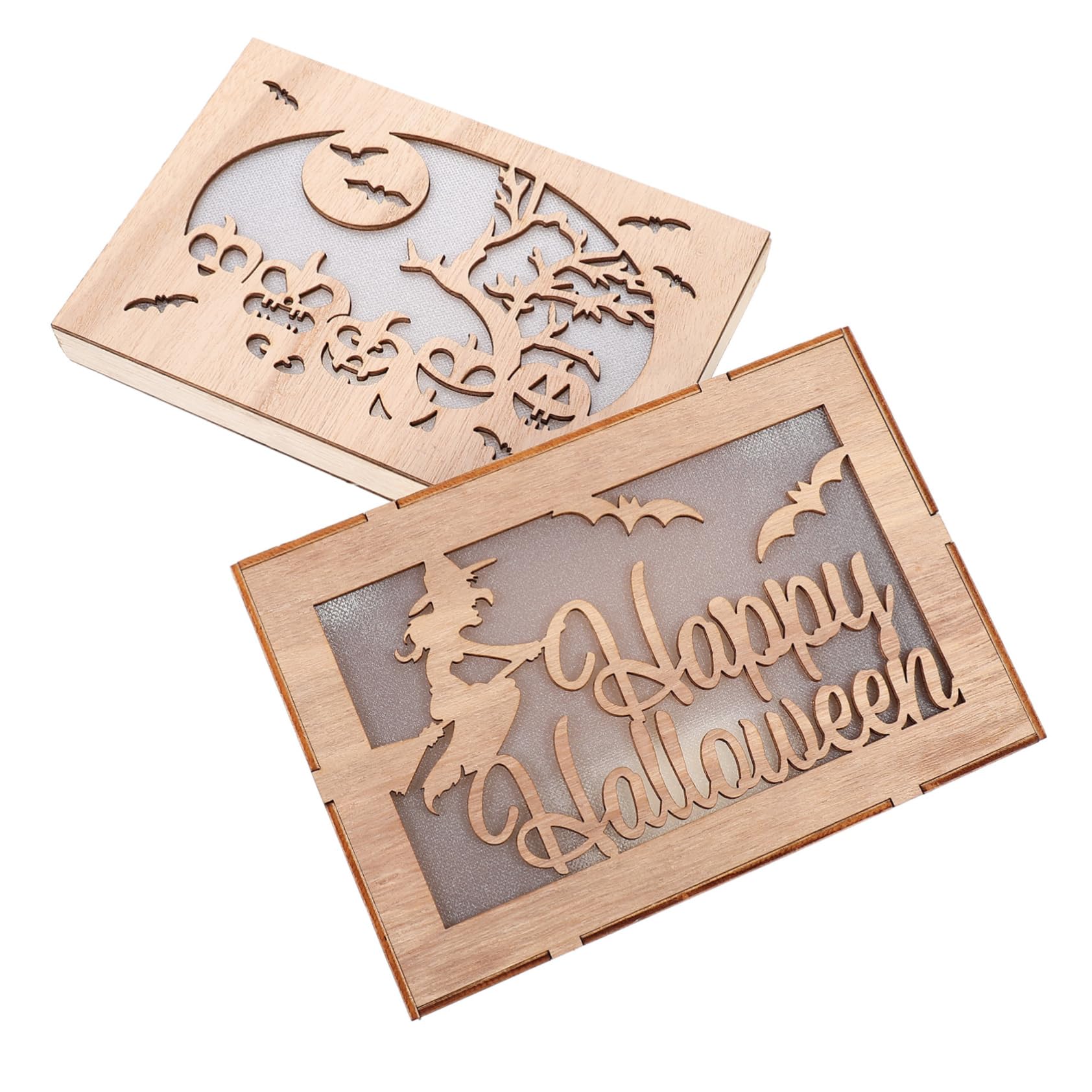 PRETYZOOM 2Pcs Halloween Themed LED Light Ornaments Home Decoration for Festive Atmosphere for Indoor and Outdoor Use for Family and Friends