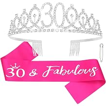CAVETEE Silver Birthday Crown for Girls Birthday Decorations Birthday Gifts for Women and Girls