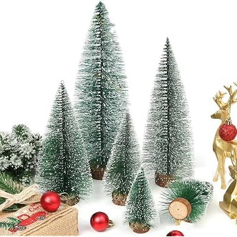 Weihnachtsbaum Mini K nstlich Miniatur Tannenbaum Gr n Mini Weihnachts Baum Klein Weihnachtsdeko f r Tischdeko DIY Schaufenster Figuren 15/30CM   2St ck