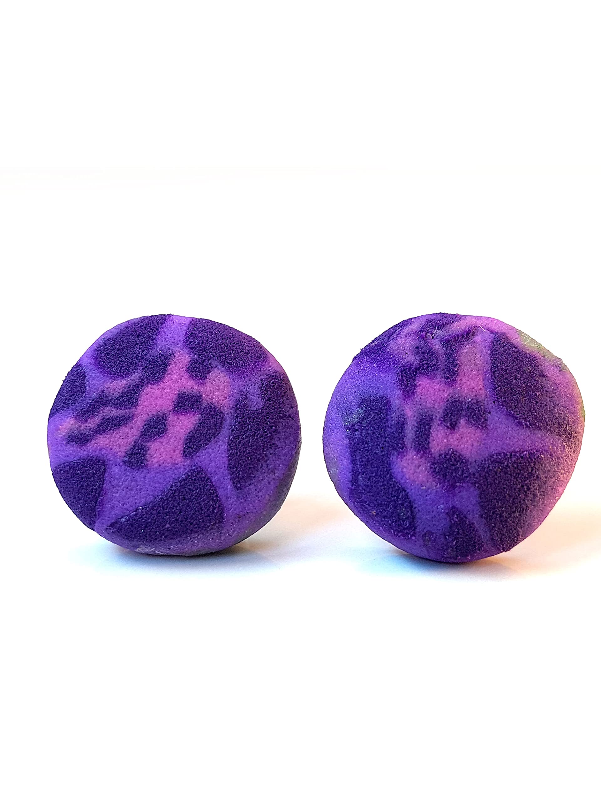 Pendientes Botón Lilas Terciopelo de arcilla polimerica hechos a mano Pieza unica, regalo original