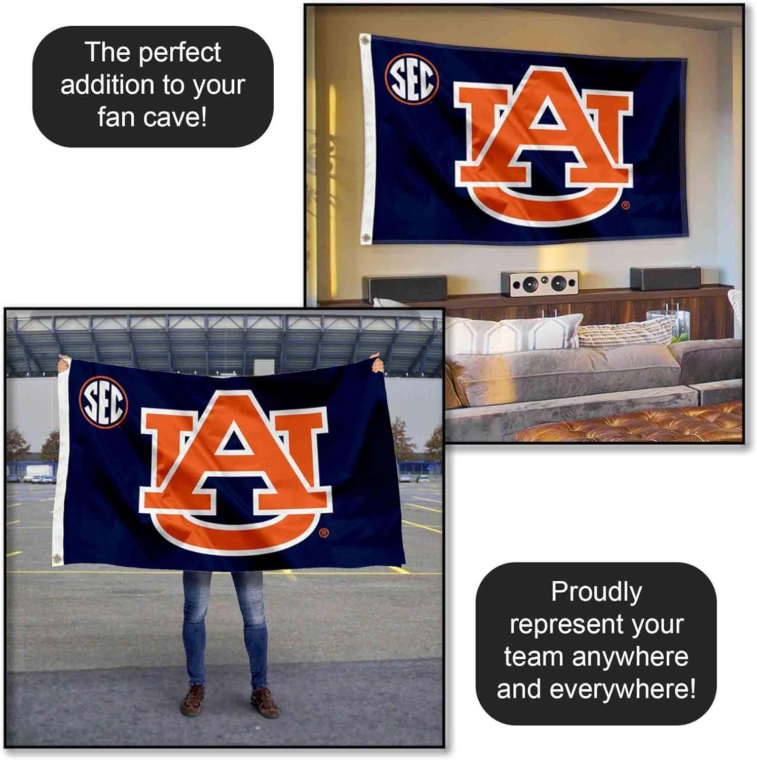 Auburn Tigers SEC 3x5 Flag - Image 5