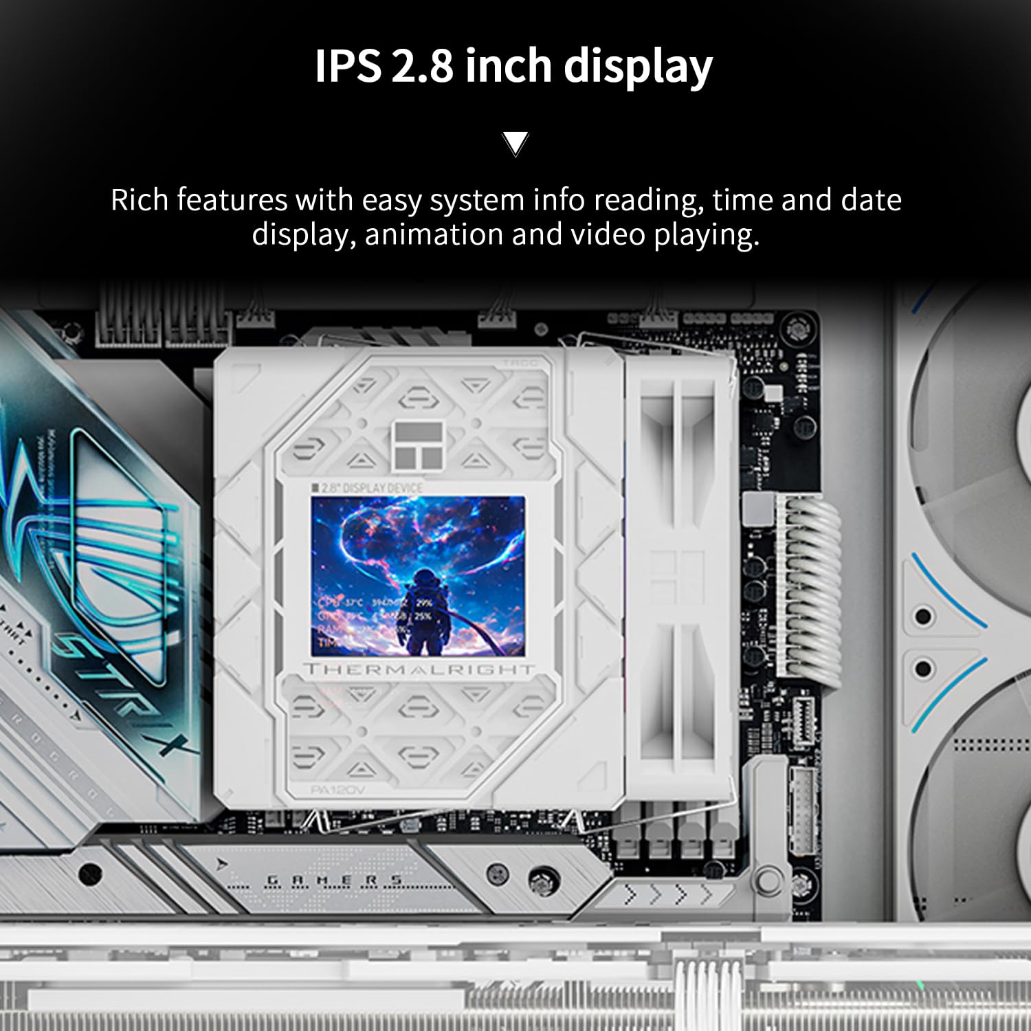 Thermalright Peerless Assassin 120 Vision ARGB - Raffreddatore CPU per PC, 6 tubi di calore, schermo magnetico da 2,8", risoluzione 320 x 240, per AM4/AM5 e Intel LGA1700/1851