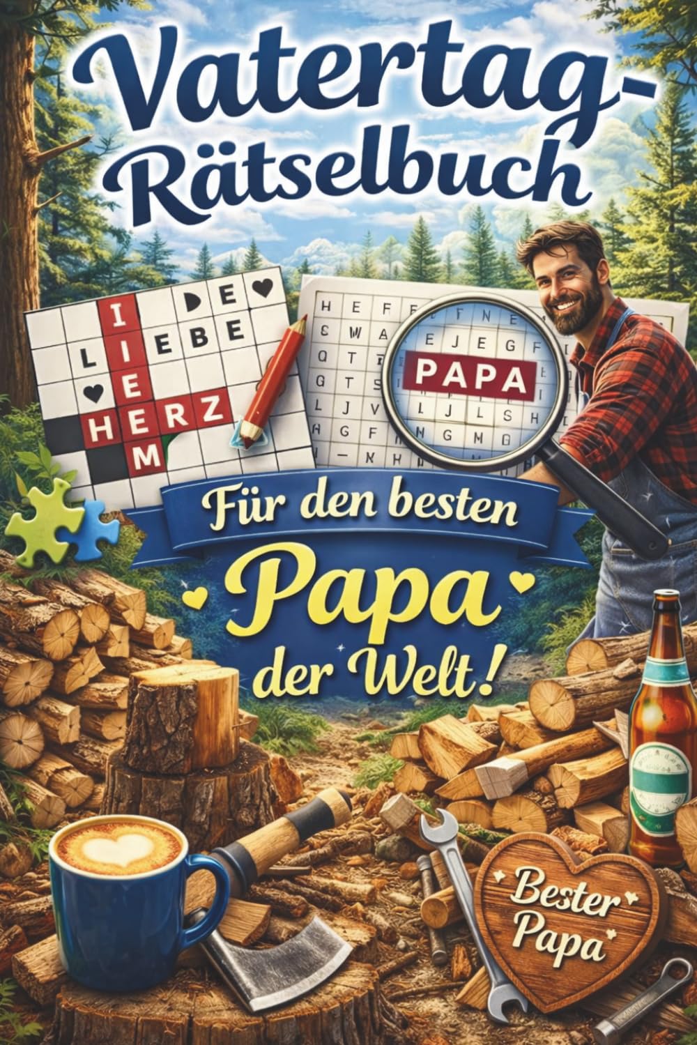 Vatertag-Rätselbuch für den besten Papa der Welt: Das besondere Geschenk zum Vatertag – knifflige Rätsel und entspannte Momente zum Abschalten