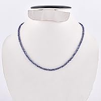 Vista 111 de Natural Moonstone Gemstones Choker Necklace, Faceted Rounds Beads, Silver Plated Jewelry, Healing Crystals, Birthday, Handamde, Minimalist, Women