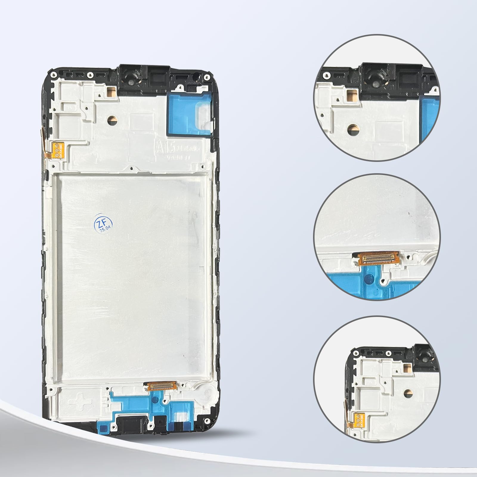 DTD Schermo per Samsung Galaxy A15 4G/A15 5G di Ricambio Display Touch Screen Digitizer Parti di Riparazione LCD Display con Strumenti(Nero con Cornice, 6.5")