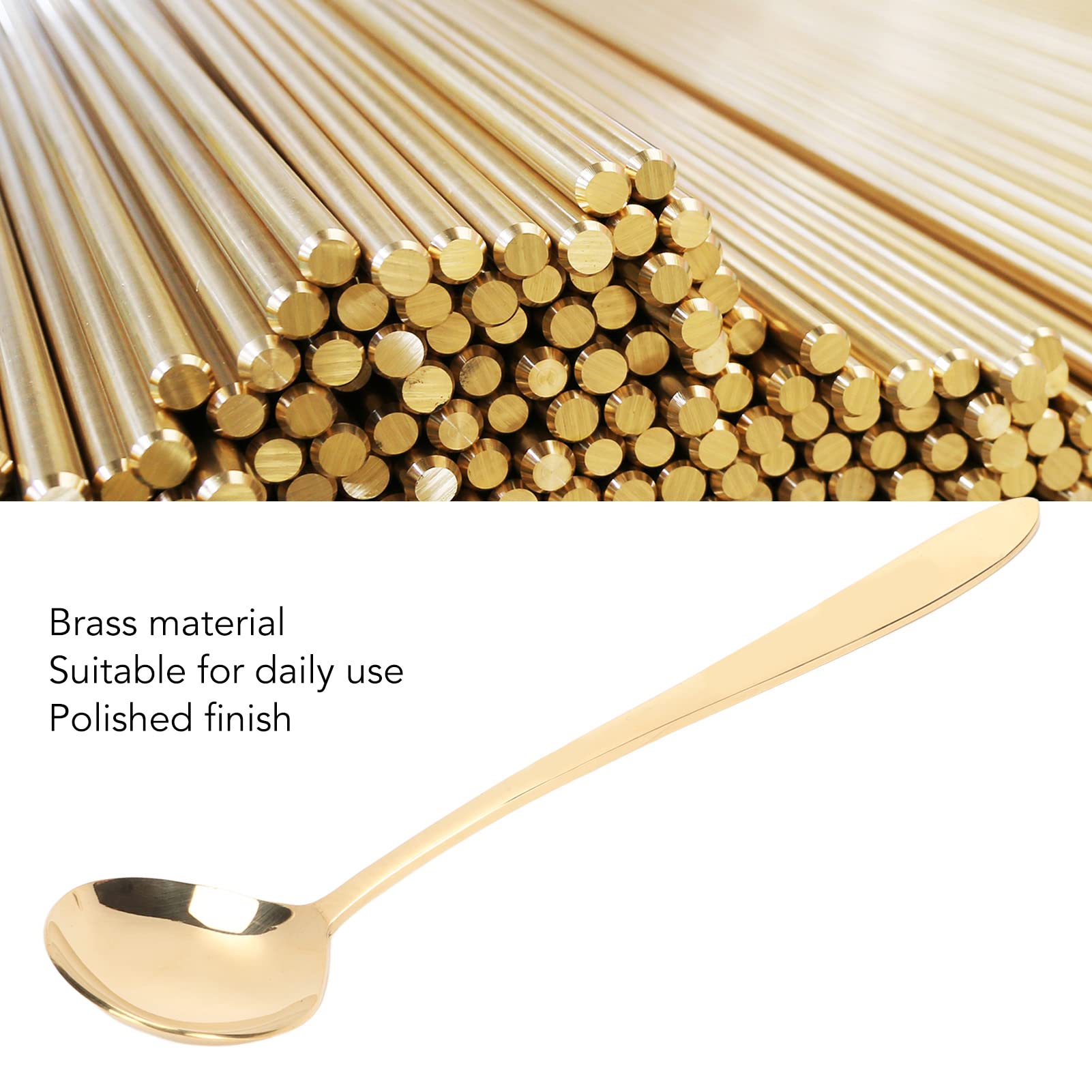 SOPOTUTU Goldfarbene Mini Teelöffel - Elegante Dessertlöffel Aus Legierung