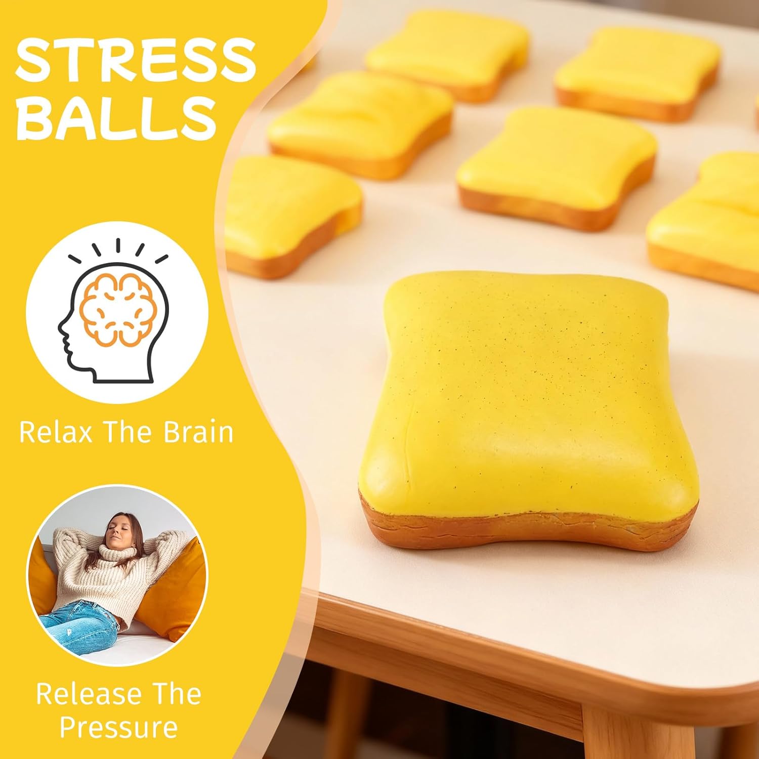 Butter Taba Squishy Fidget Toys Adults, Stress Relief Toys for Office and Home, Squeeze Mochi Squishiy Toys for, Squishies