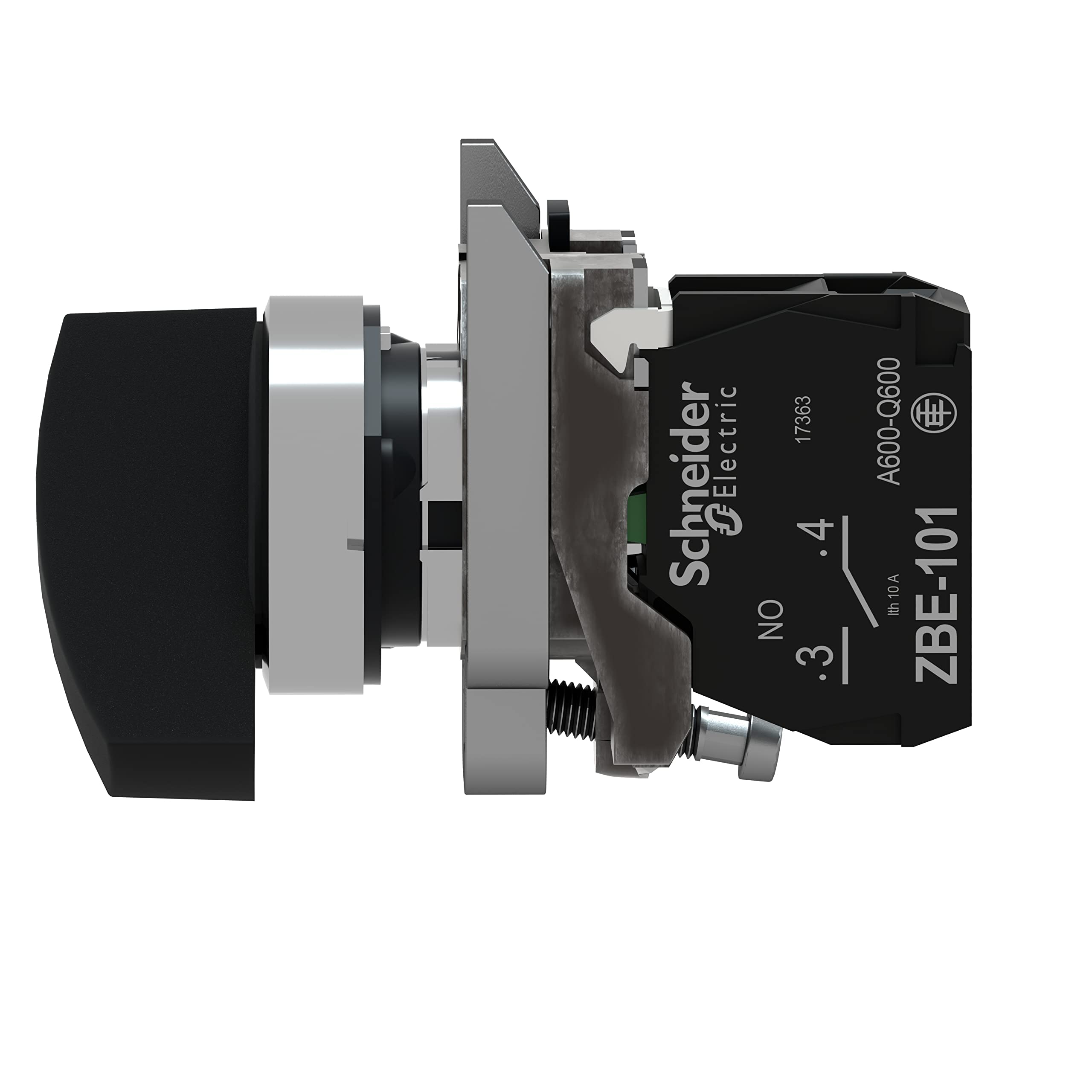 Selector llave 2 pos SCHNEIDER con 10A y 250V, ideal para control de