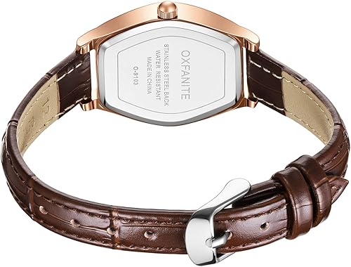 Miniatura 3 de Women's Leather Band Watch, Dainty Elegant Barrel-Shaped Women Watches Classic Vintage Retro Ladies Dress Wrist Watch, Gifts Present for Her