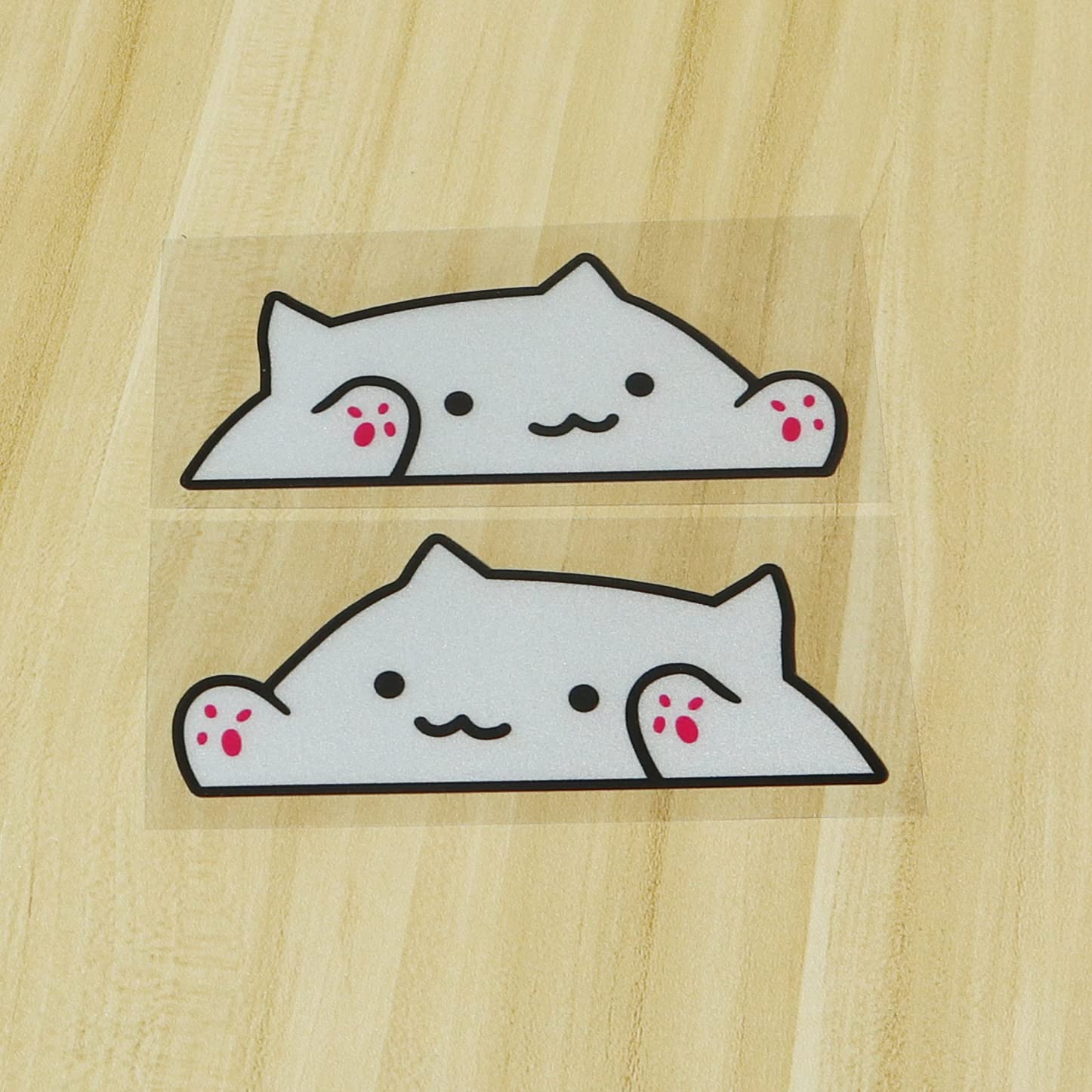 1 Pair Car Styling Vinyl Decal Funny Lovely Peeping Cat Motorcycle Sticker 120x52mm