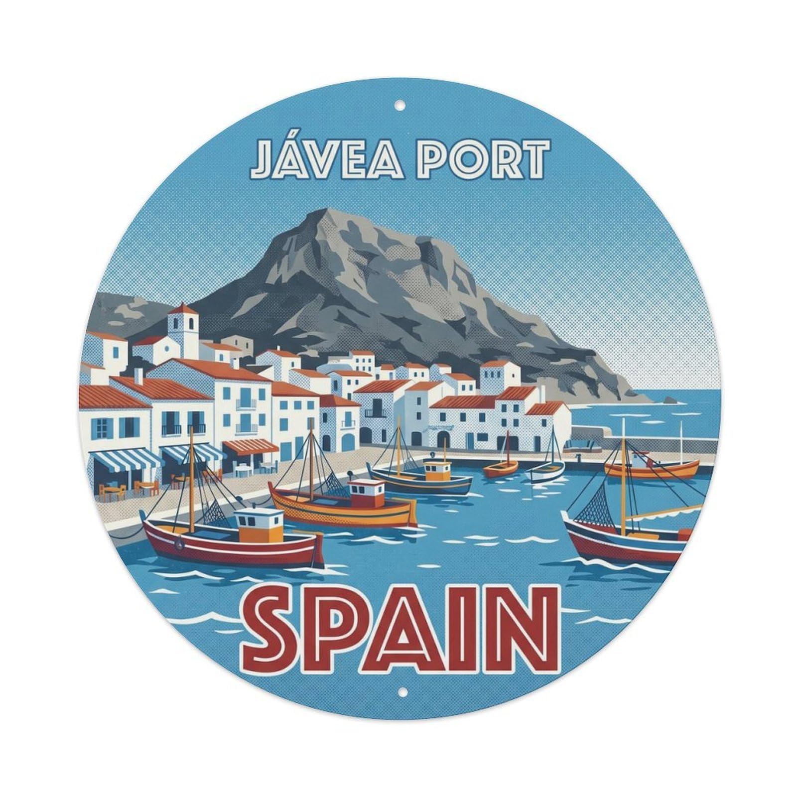 Alicante Javea Port Spain Landmark Travel Metal Tin Sign