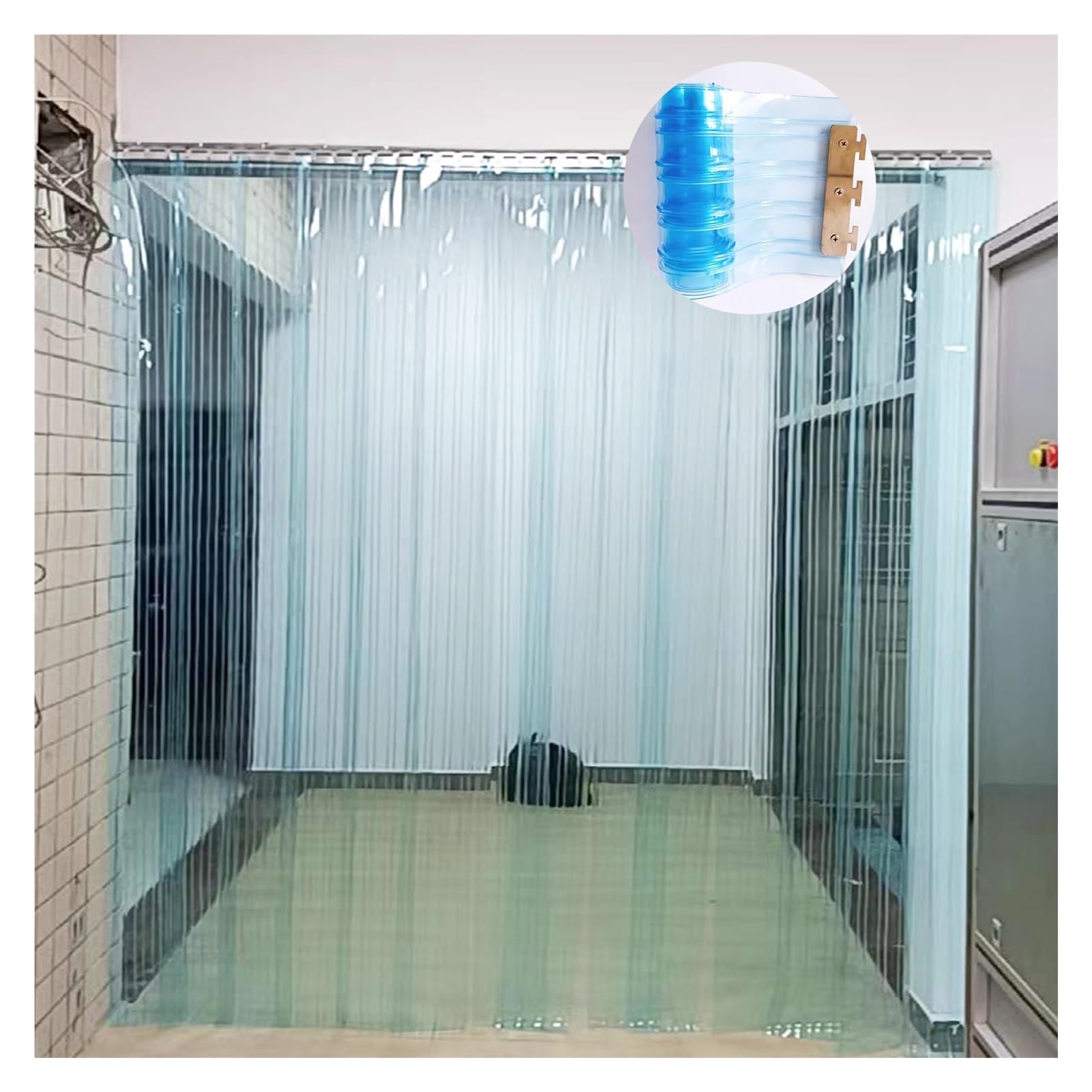 FBHappiness Clear PVC Curtain Strips Heavy Duty Plastic Door Curtain Strips PVC Door Curtain Strips for Cold Stores, Warehouses, Cold Storages (Color : Blue, Size : 135x200cm/53.15x78.74in)