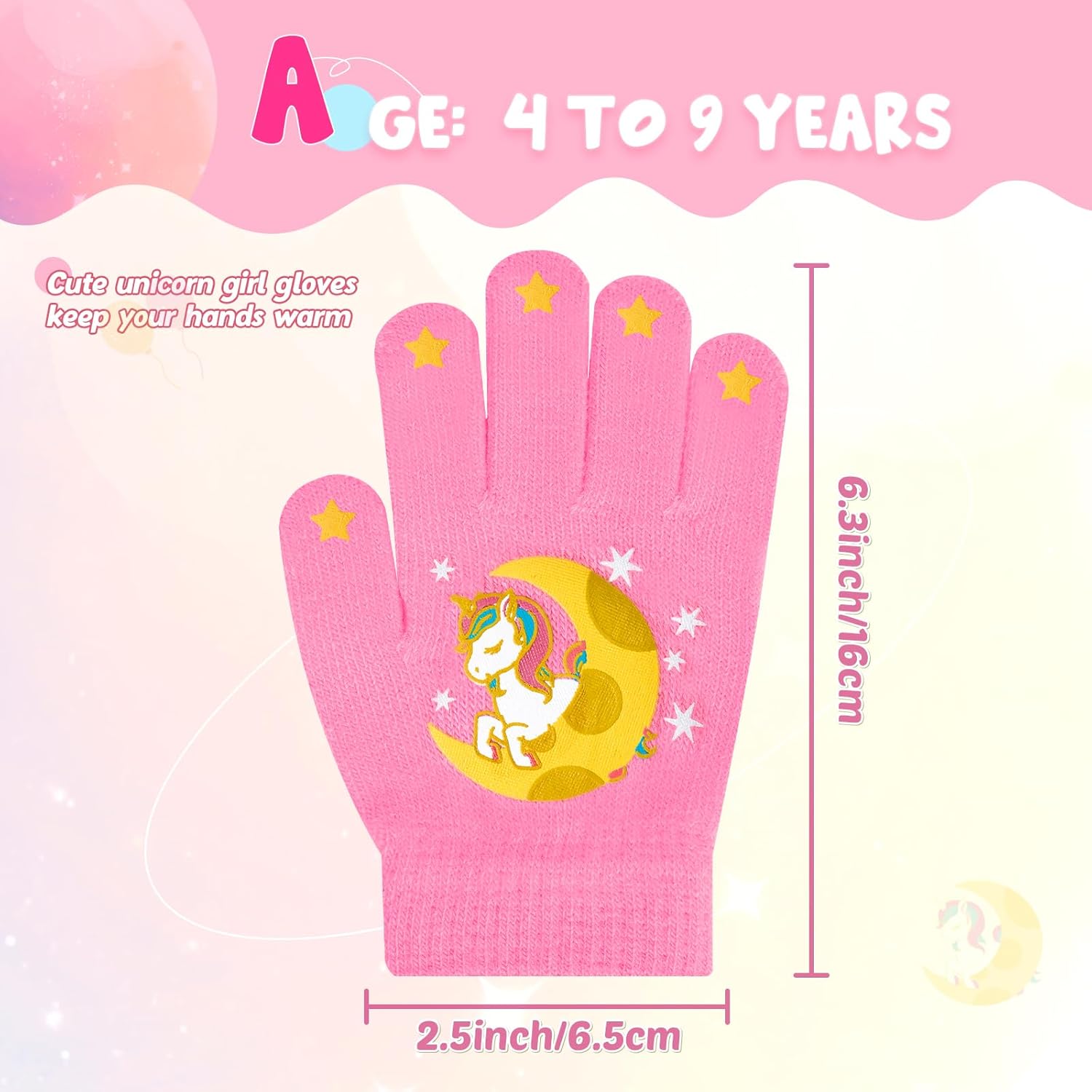 3 Pairs Kids Knitted Mittens Toddler Winter Gloves Boys Magic Five Finger Warm Mittens 1-9 Years - Image 2