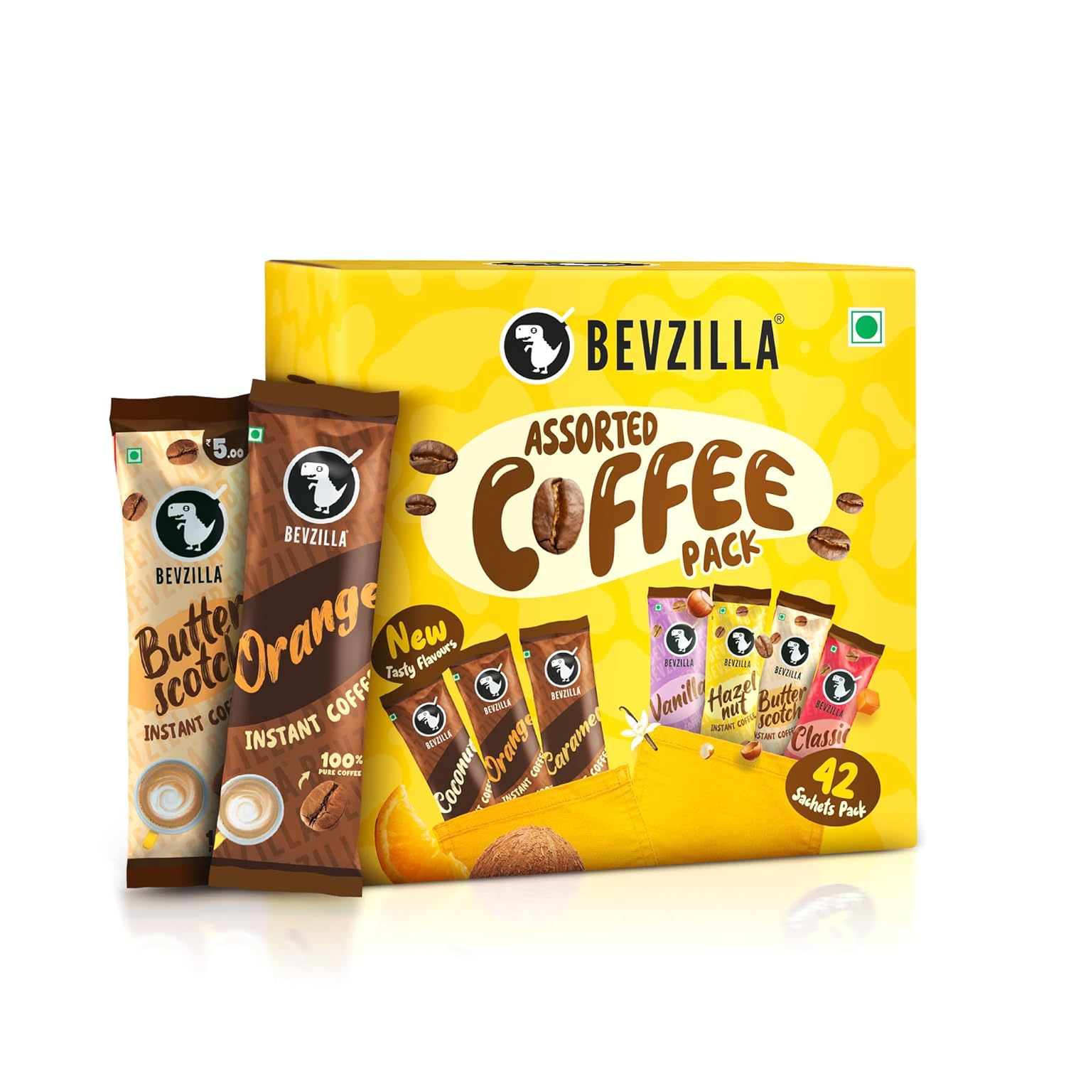 Bevzilla 42 Instant Coffee Powder Sachets (42X2 Gram Sachets) Classic