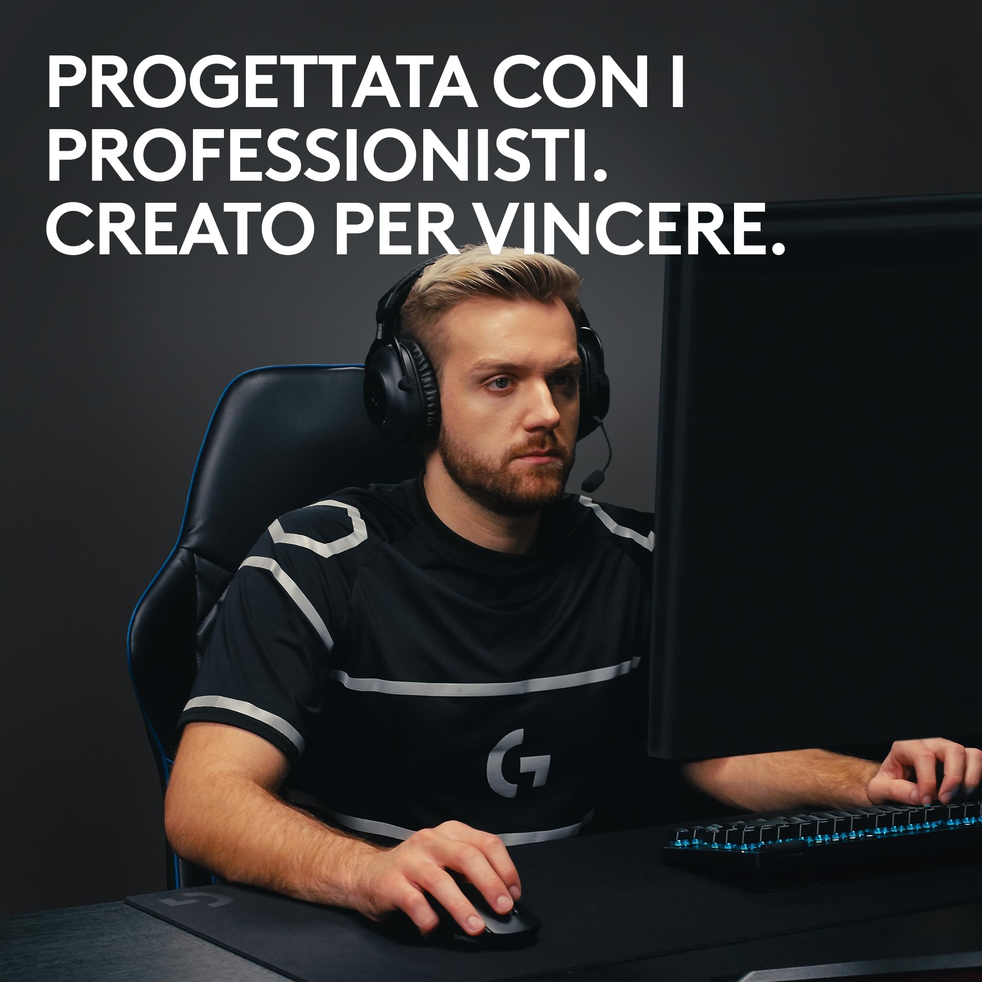 Logitech G PRO X SUPERLIGHT 2 LIGHTSPEED mouse gaming wireless, aggiornamento 8K, leggero, switch ibridi LIGHTFORCE, HERO 2, 888 IPS, 44K DPI, 5 pulsanti programmabili, USB-C, PC e Mac - Nero