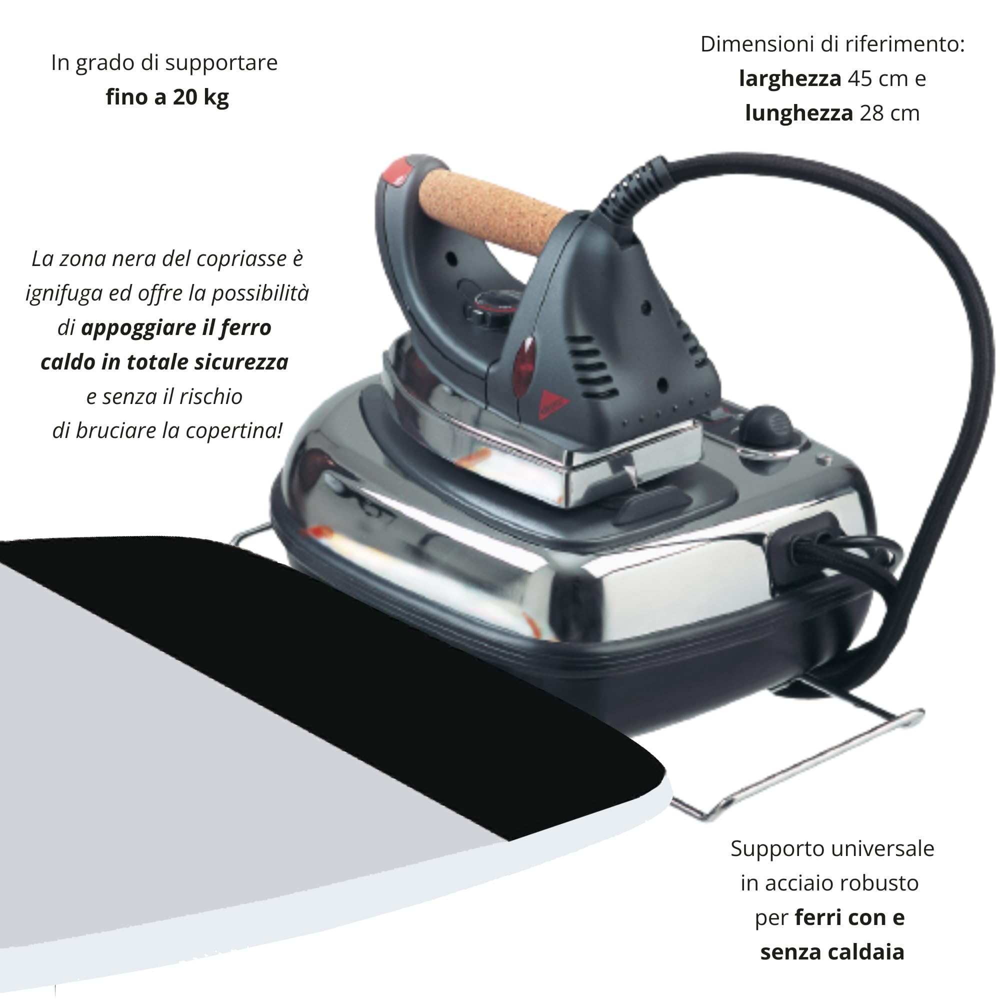 Copriasse Da Stiro Top House Combiboard - Cotone Con Zona Ignifuga - Foto 11