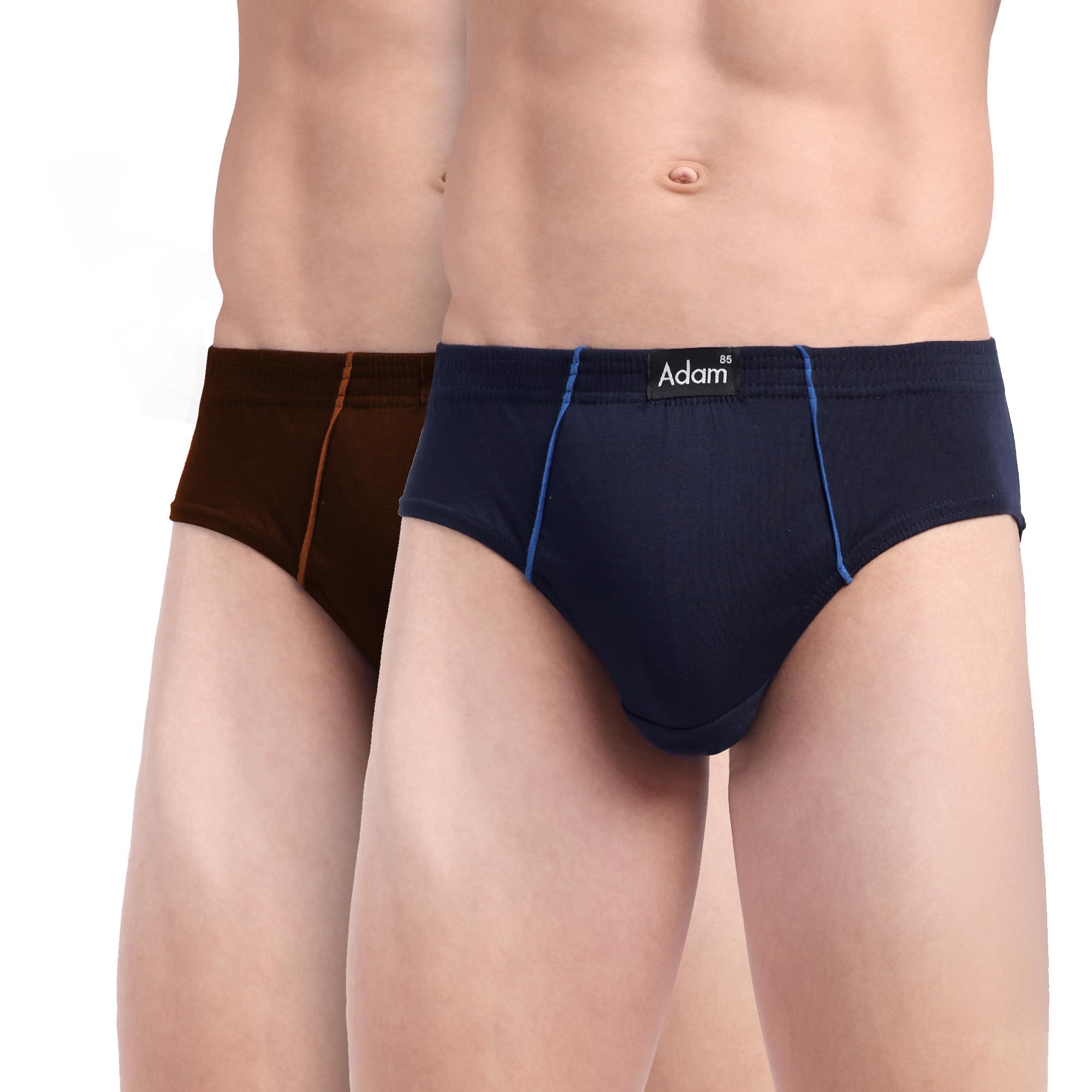 ranjit smart Adam Briefs for Men's 100% Cotton Stretchable Waistband Comfortable Underwear for Men, Soft Supportive Fit, Assorted Innerwear for Gym, Sports & Daily Use (Assorted Colours, Pack of 2)-picture-30