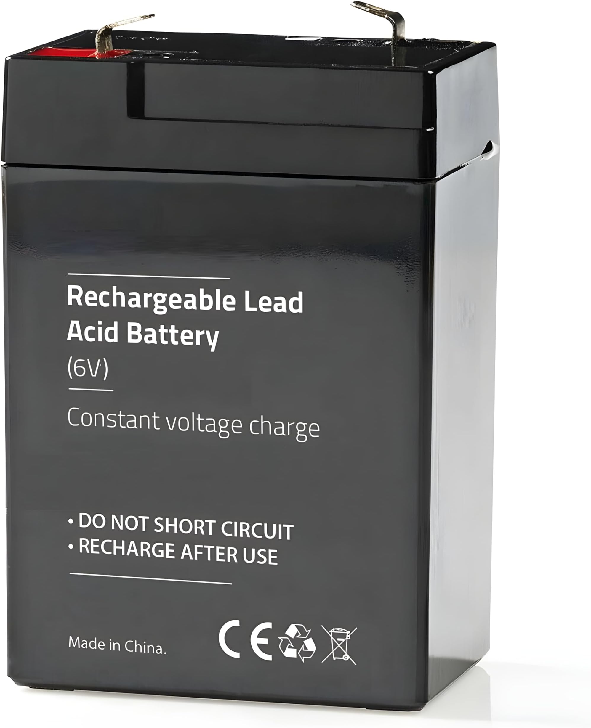 Replacement 6V 6 Volt 4 AMP 4AH Rechargeable Lead Acid Battery PS640 F1 Y4-6, NP4-6 for Torch, Radio Controlled Boat, Car, Toys, Alarm, Scooters, Quad Bikes, Motorbikes 4.75mm (4.8mm)x 0.8mm Terminals