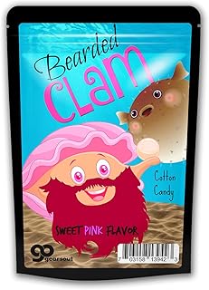 GearsOut Bearded Clam Cotton Candy Gag for Adults Stocking Stuffers Crazy White Elephant Ideas Secret Santa Gluten Free Candy for Friends Clam Gags for Men Weird Humor for Guys Novelty Candy for Men