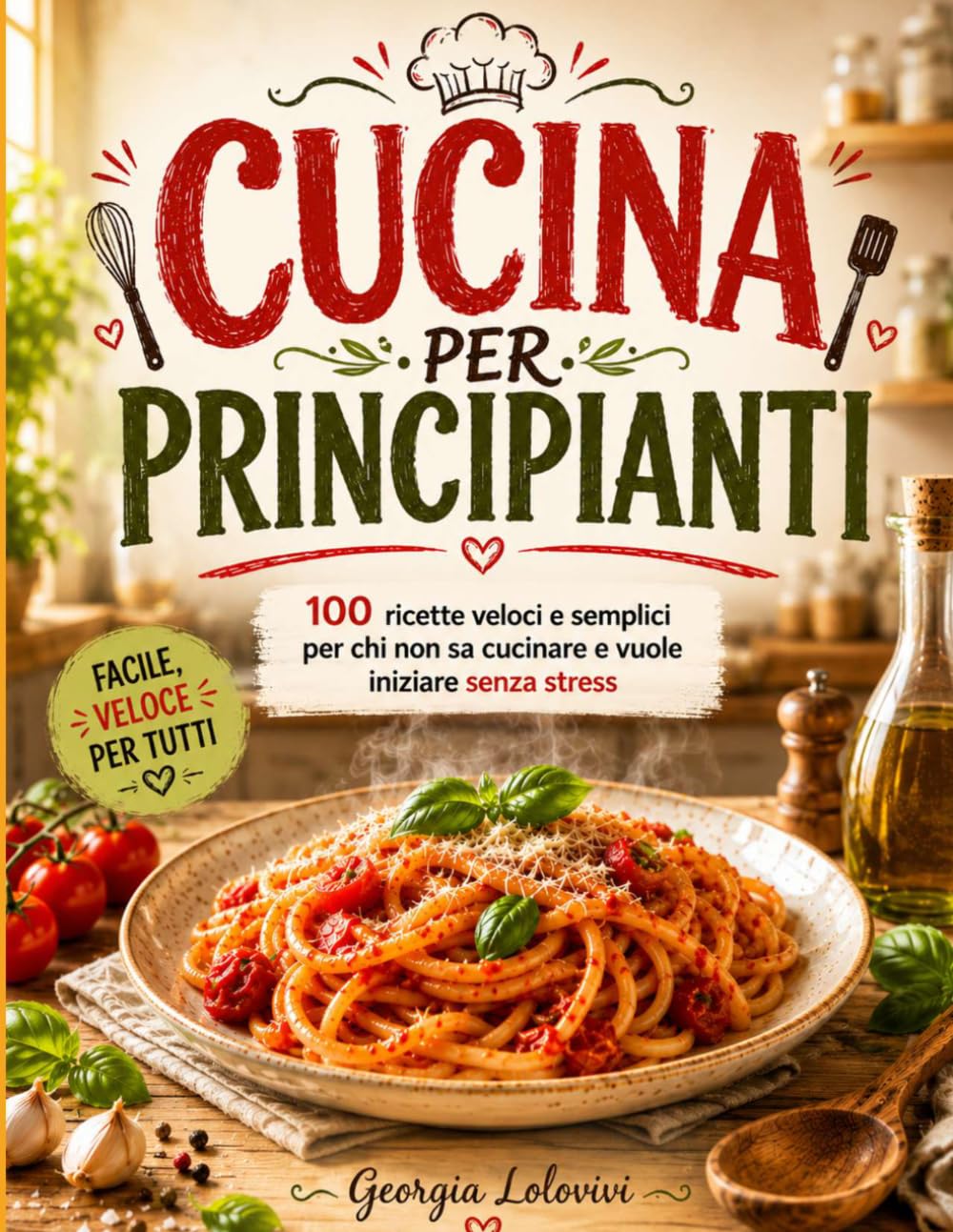 Cucina per Principianti: 100 ricette veloci e facili per chi non sa cucinare. Illustrate a colori.
