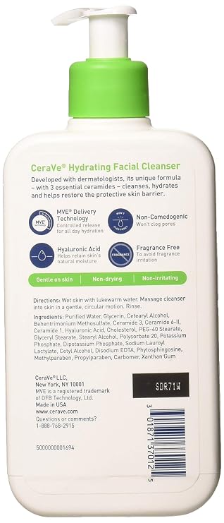 CeraVe Hydrating Facial Cleanser 12 fl oz