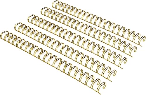 RAYSON Espinas de alambre de encuadernación, 34 pulgadas, 21 agujeros, 2 a 1 paso, cables de encuadernación de doble bucle, capacidad de 165 hojas,