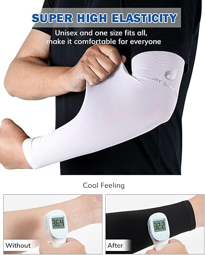 Miniatura 3 de JAY SAREES Arm Sleeves for Men Women Kids 3 Pairs,Compression Sleeves Sun Sleeves UV Protection for Sports Football Baseball