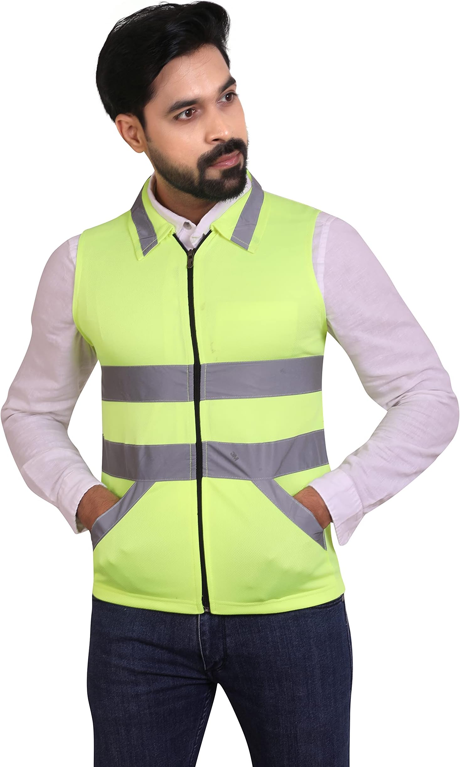 ReflectoSafe Reflective Jacket VOD6 2H, Green, Large, Pack of 5