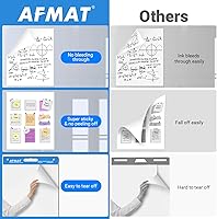 Vista 2 de AFMAT Sticky Mini Easel Pads, 15 in x 18 in Flip Chart Paper for Teachers, Super Sticky & Bleed-Resistant, Self-Stick Easel Paper for