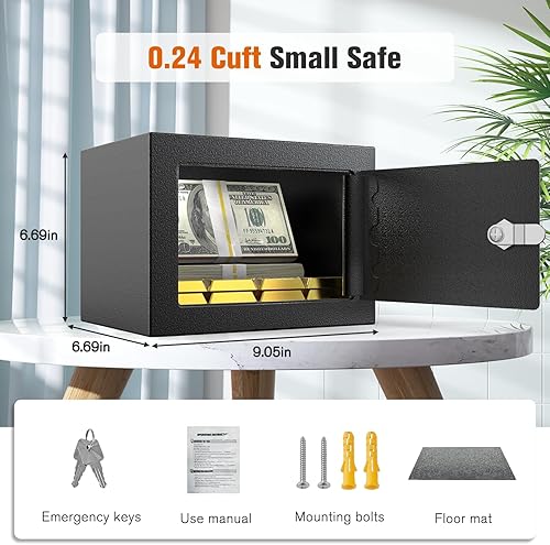 Miniatura 5 de Pequeña caja fuerte para dinero con código y llaves