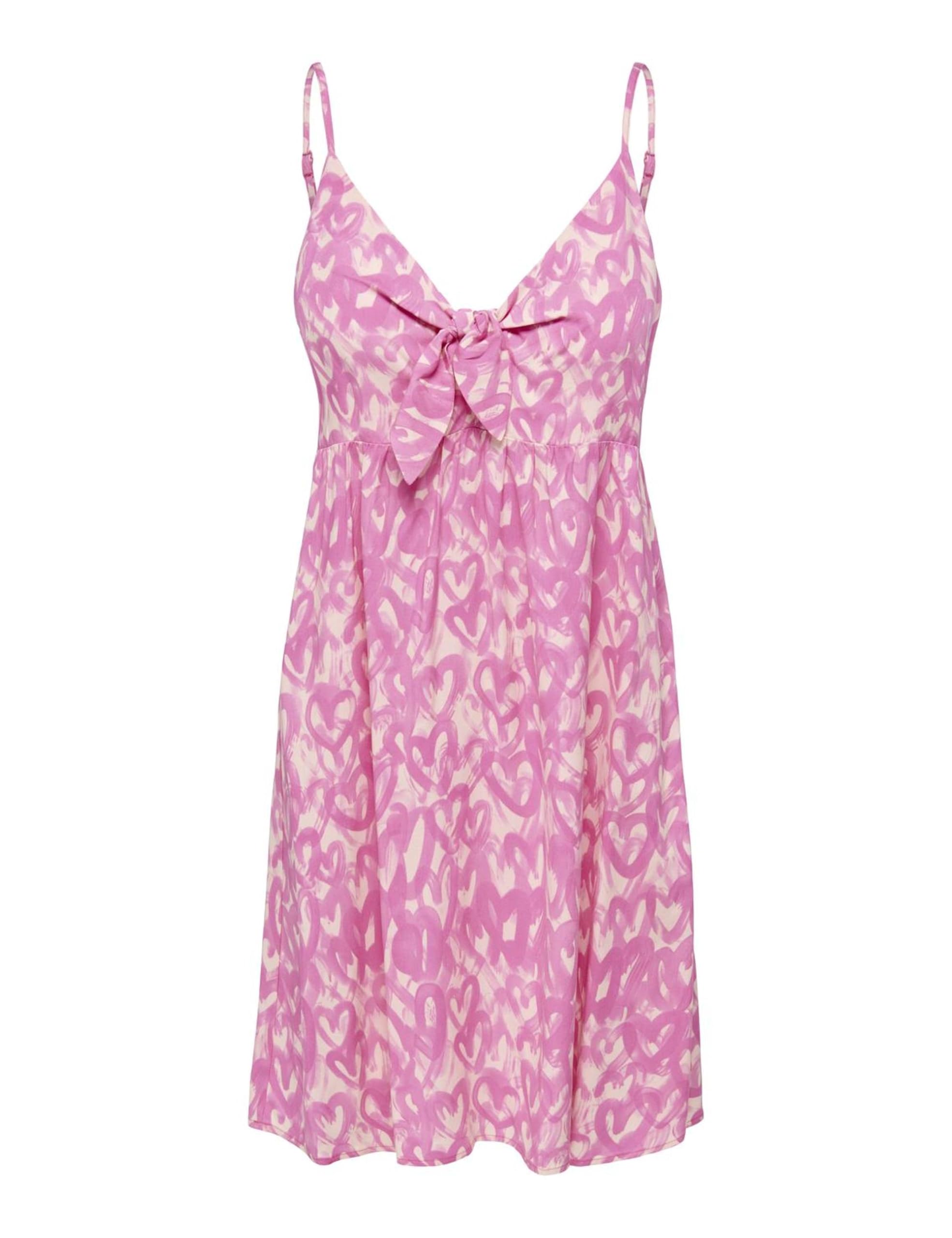 Onlnova Life Vis Jules Dress AOP, Shocking Pink, L