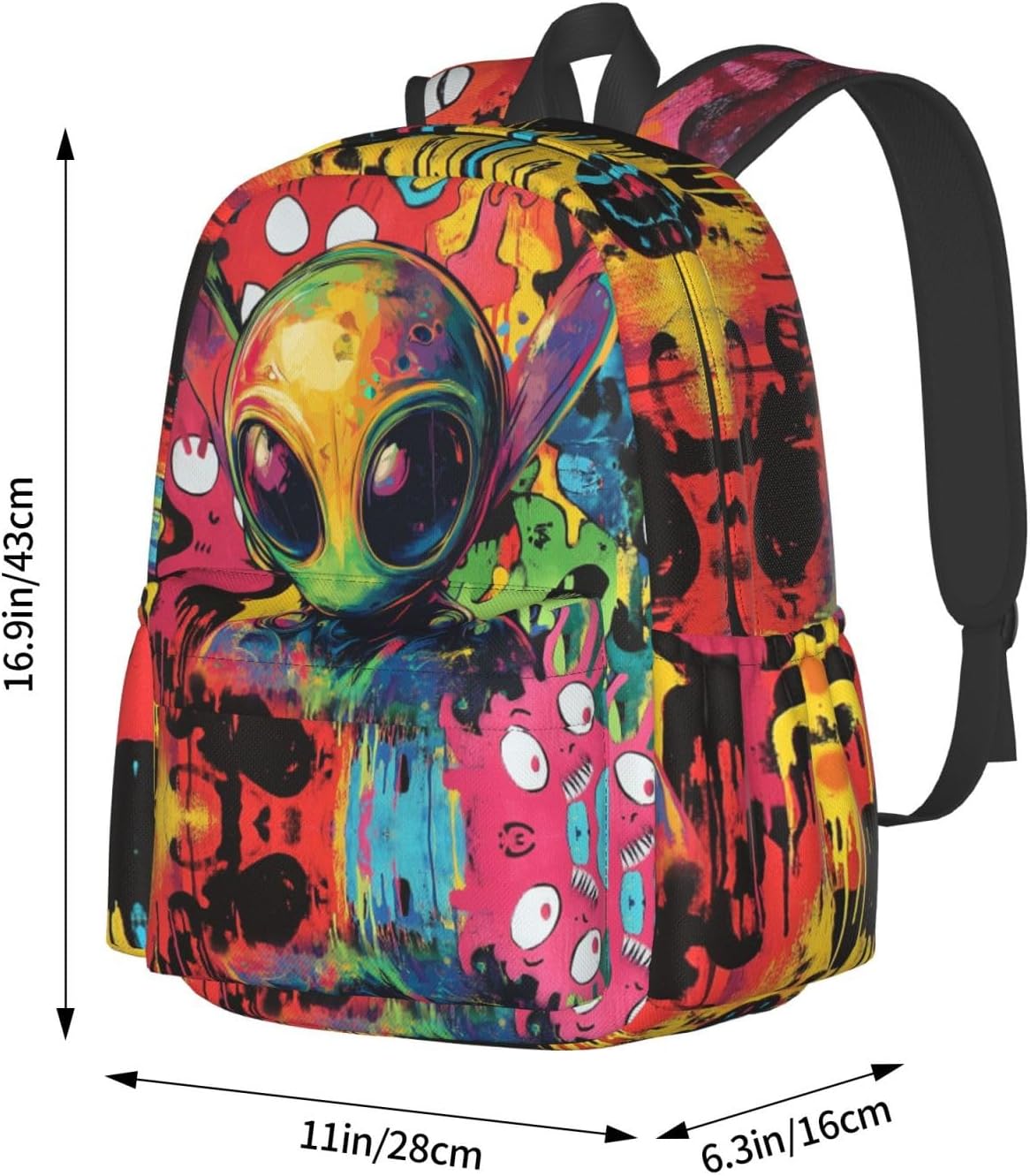 Alien Backpack Large Capacity Print Kids Bag Casual Backpacks For Boys Girls School - Image 5