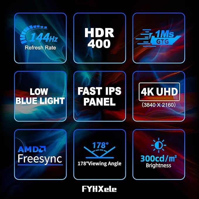 Monitor Gaming 32 Pulgadas 4K IPS 144Hz HDR400 miniatura 2