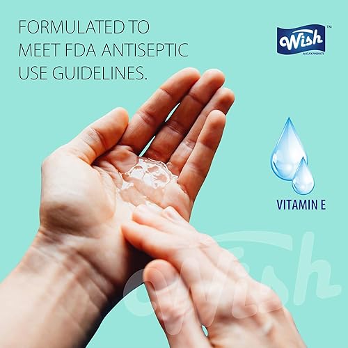 Miniatura 9 de Wish Desinfectante de manos Vitamina E con bomba y asa de transporte transparente 67.6 Fl Oz