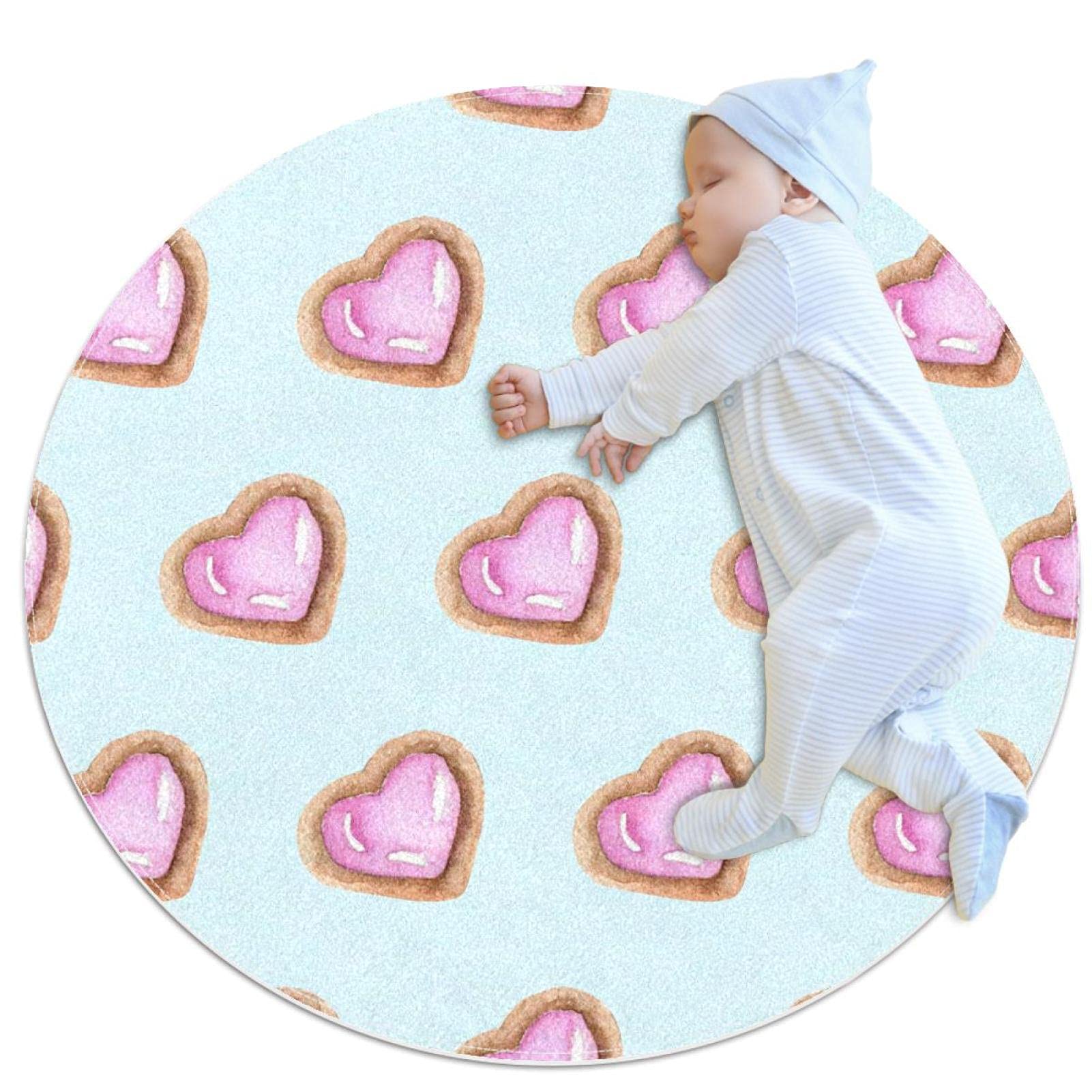 Tapis coeurs d'amour roses JDEZ pour créer un coin lecture dans le salon