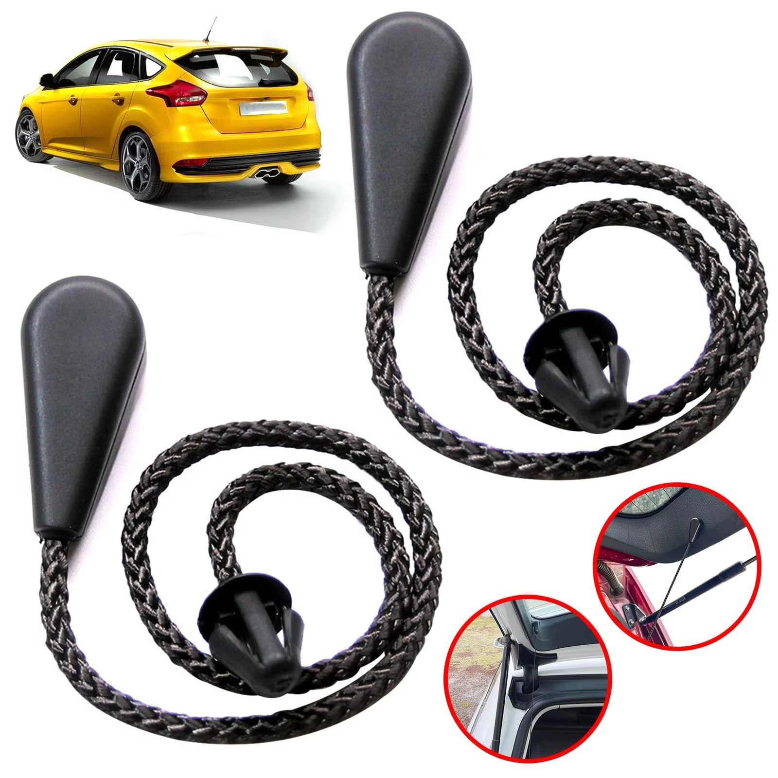 Cuerda Maletero Coche Compatible Con Ford Para Focus 2004 2005 2006 2007 2008 2009 2010 2011 Sujeciones Correas Equipaje Carga Bandeja Trasera