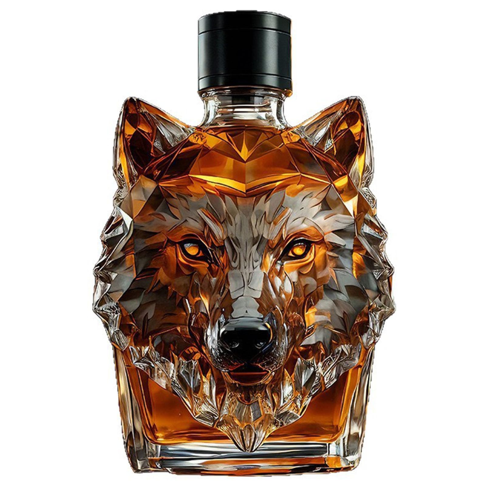 DTSXFTLY Creative 3D Wolf Head Decanter Animal Themed Whiskey Decanter