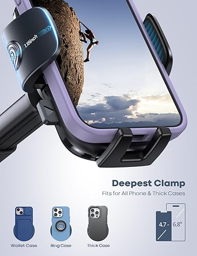 Miniatura 2 de Lamicall Soporte de teléfono celular para automóvil - Succión ultra de 70 libras Soporte de teléfono para automóvil de liberación rápida ajustable,